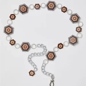 NWT Free People Marlo Beaded Belt 1.25 main image 4
